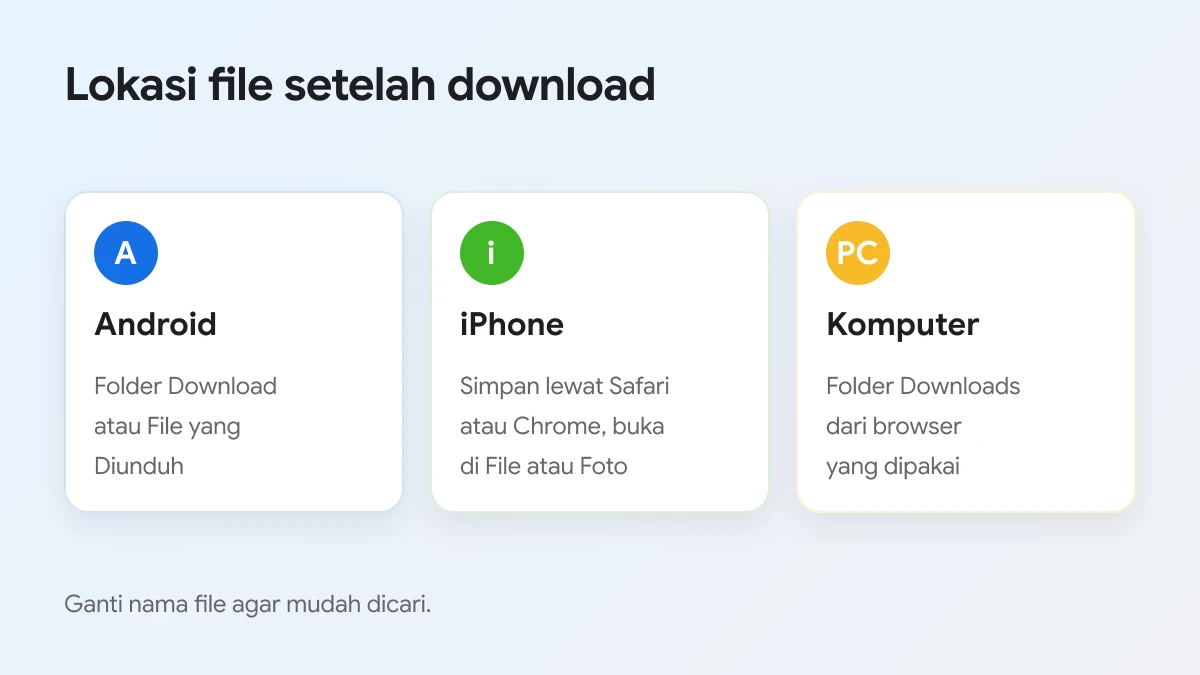 Lokasi file video FB Lite setelah didownload di Android, iPhone, dan komputer