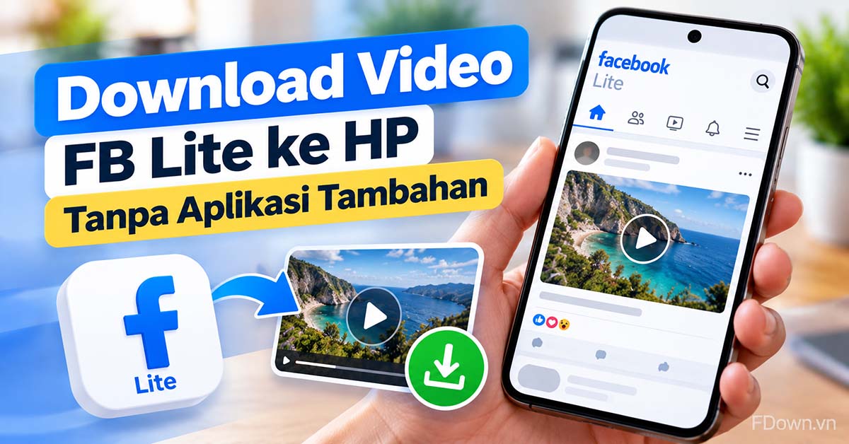 Cara Download Video FB Lite ke HP Tanpa Aplikasi Tambahan